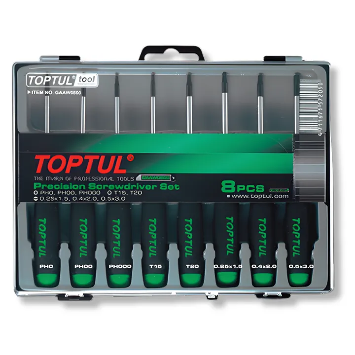 Juego Desarmador Plano/Estrella/Torx Toptul