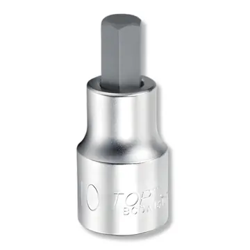 Dado Con Punta Hexagonal Corto Cromo Vanadio Toptul